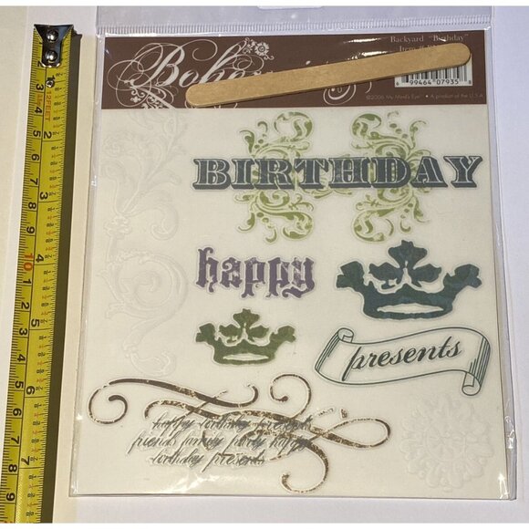 Lot Of 3 MME Rubons My Minds Eye Transfer Bohemia Backyard New scrapbook journal - Picture 3 of 4